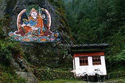 Rock painting of Guru Rimpoche